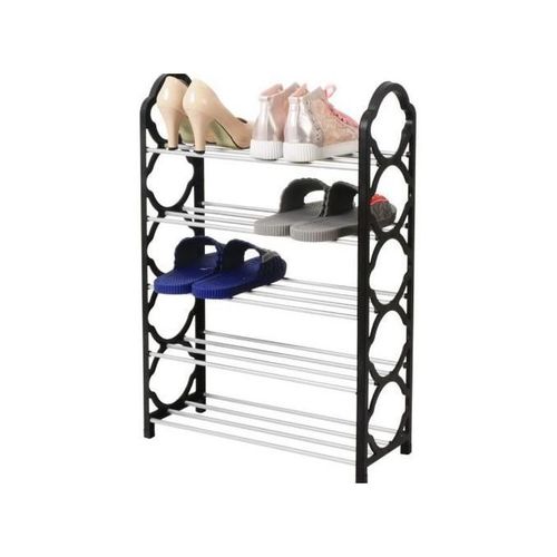 Stackable 5-Tier Shoe Shelf | Compact Shoe Organizer for Men & Women, Fits Narrow Spaces