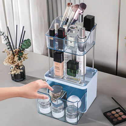 Luxury 3-Tier Acrylic Organizer - Elegant Vanity Display Stand for Makeup, Skincare, Perfumes & Jewelry