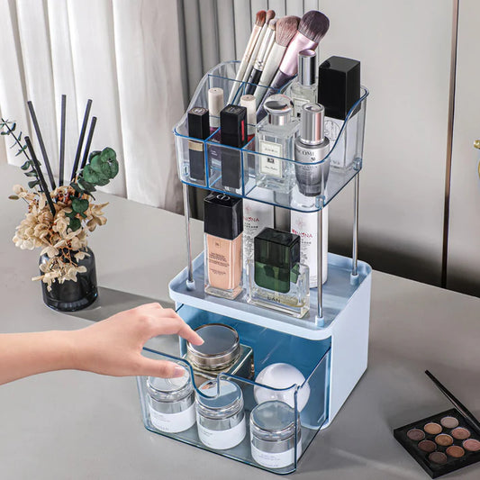 Luxury 3-Tier Acrylic Organizer - Elegant Vanity Display Stand for Makeup, Skincare, Perfumes & Jewelry