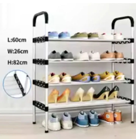 5-Tier Steel Shoe Rack - Heavy-Duty Space Saving Organizer for Living Room, Bedroom, or Closet