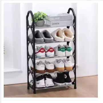 Stackable 5-Tier Shoe Shelf | Compact Shoe Organizer for Men & Women, Fits Narrow Spaces