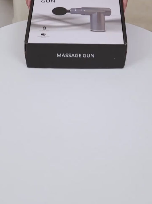 LED Touch Screen Portable Massage Gun with 4 Interchangeable Heads, USB Rechargeable, Muscle Relaxer and Fascia Massager